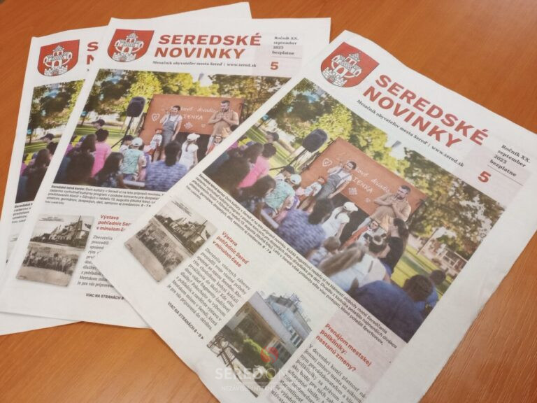 Septembrové vydanie tlačených Seredských noviniek je na ceste do Vašej poštovej schránky!